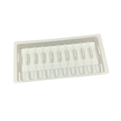 Plateau d' ampoule en plastique blanc Emballage 10 ml Plateaux de flacon en verre Boîte d' ampoule en plastique