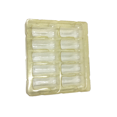 Plateau d' ampoule en plastique blanc Emballage 10 ml Plateaux de flacon en verre Boîte d' ampoule en plastique