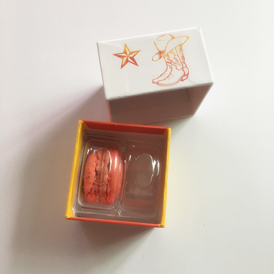 2 pièces de papier à imprimer des macarons boîte cadeau d'emballage affichage des macarons avec plateau intérieur
