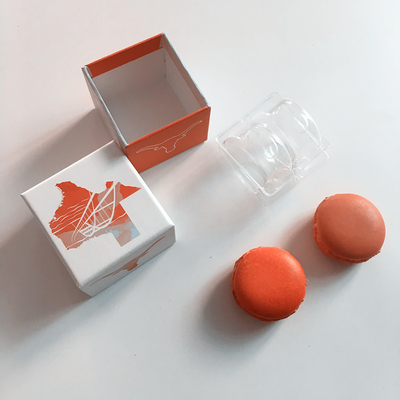 2 pièces de papier à imprimer des macarons boîte cadeau d'emballage affichage des macarons avec plateau intérieur