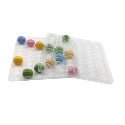 Emballage en plastique transparent pour les macarons Blister 6 x 10 Disposition 60 cellules plateau d'emballage pour les macarons