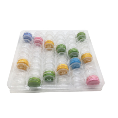 Emballage en plastique transparent pour les macarons Blister 6 x 10 Disposition 60 cellules plateau d'emballage pour les macarons