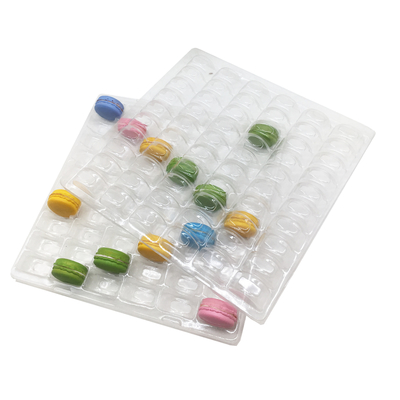 Emballage en plastique transparent pour les macarons Blister 6 x 10 Disposition 60 cellules plateau d'emballage pour les macarons