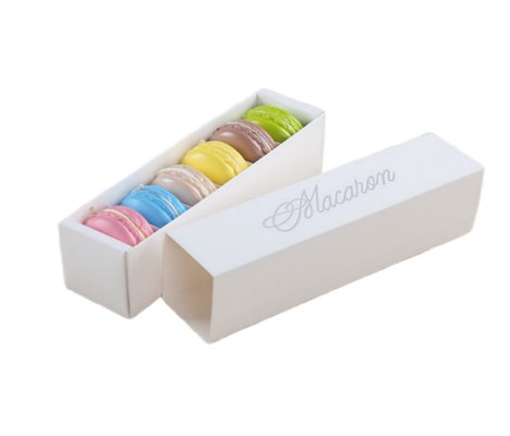 Boîte d'emballage de macarons Carton de produit coloré Petit lot sur mesure