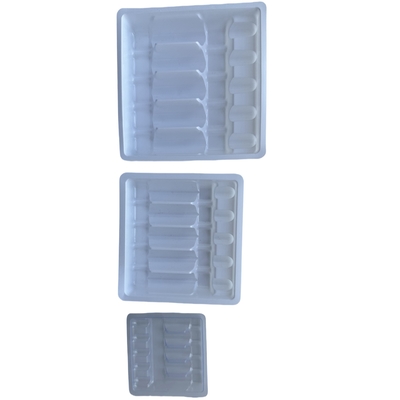 Emballage sur plateau en PET sur mesure pour les flacons d'eau pour injection de médicaments