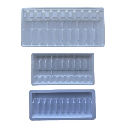 Emballage sur plateau en PET sur mesure pour les flacons d'eau pour injection de médicaments