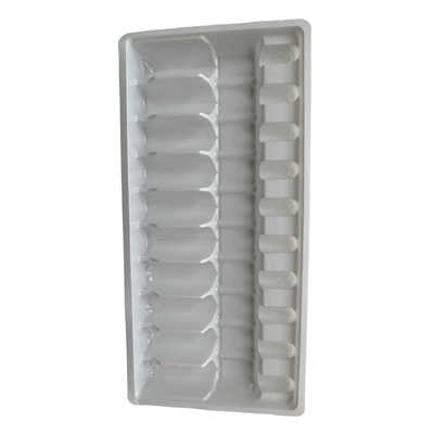 Emballage sur plateau en PET sur mesure pour les flacons d'eau pour injection de médicaments
