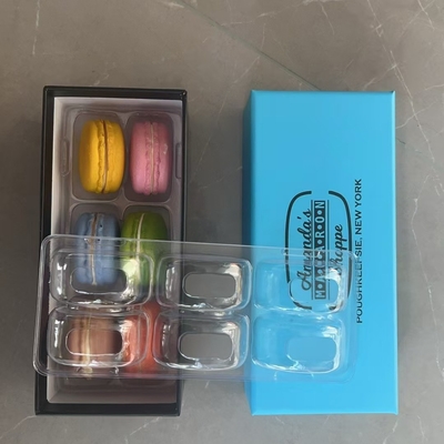 Boîte de papier d'emballage de gâteau carré Macaron Doughnut Mousse Dessert cuisson en carton blanc Boîte de chocolat Macaron