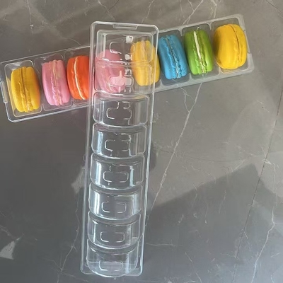 6 palettes Emballage en plastique plateau de macarons Emballage de support de sécurité alimentaire personnalisée