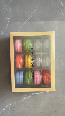 12 Palette Emballage en plastique Emballage en boîte transparente de macarons Emballage en plateau de macarons Emballage correspondant personnalisation