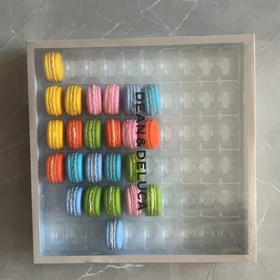 Macaron 60 Emballage en plateau de macaron transparent Boîte faite à la main Emballage de chocolat