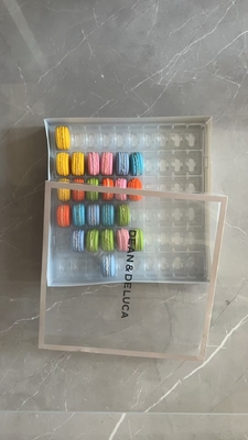 Macaron 60 Emballage en plateau de macaron transparent Boîte faite à la main Emballage de chocolat