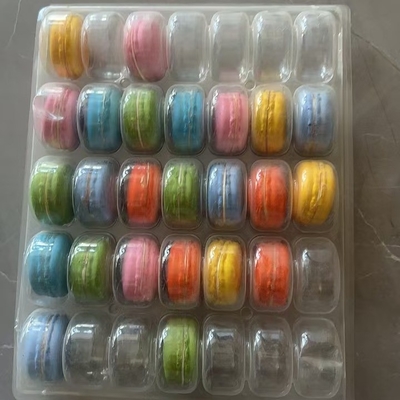 Macaron 35 Plateau transparent Emballage Boîte artisanale Emballage de macaron Emballage de chocolat Couverture supérieure et inférieure Emballage de gâteau