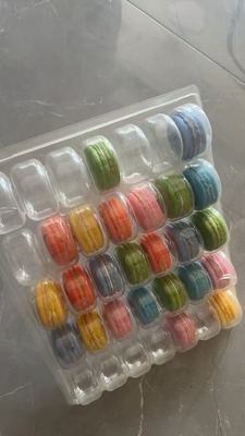 Macaron 35 Plateau transparent Emballage Boîte artisanale Emballage de macaron Emballage de chocolat Couverture supérieure et inférieure Emballage de gâteau