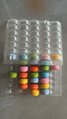 Macaron 35 Plateau transparent Emballage Boîte artisanale Emballage de macaron Emballage de chocolat Couverture supérieure et inférieure Emballage de gâteau
