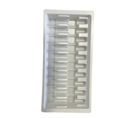 Plateau d'emballage en PET en ampoules pour injection d'eau plateau sur mesure en gros