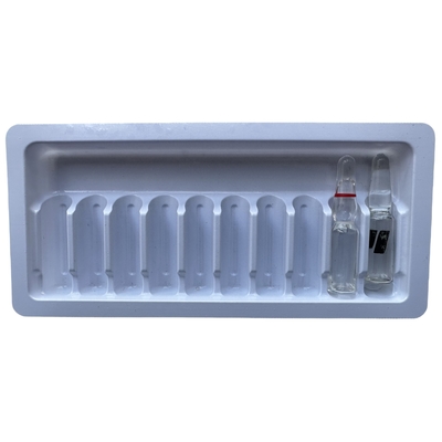 Plateau d'emballage en PET en ampoules pour injection de médicaments à l'eau 1 ml 2 ml personnalisation