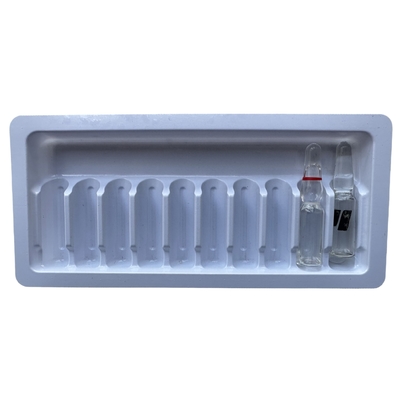 Personnalisation du plateau d'emballage en PET personnalisation du plateau d'injection d'eau médicinale ampoule