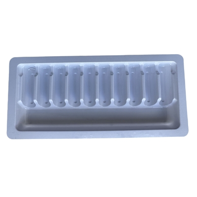 Plateau d'emballage en PET pour les médicaments sur mesure, ampoules pour l'injection d'eau sur mesure, en gros