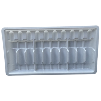Plateau d'emballage en PET pour les médicaments sur mesure, ampoules pour l'injection d'eau sur mesure, en gros