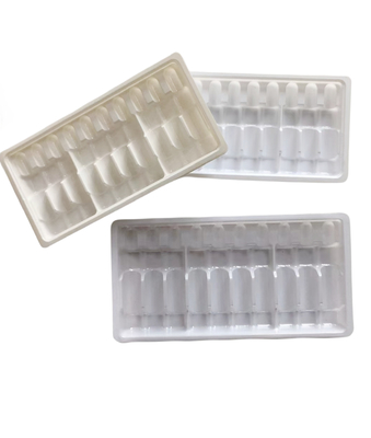 Plateau pour ampoules en PET personnalisation de plateau pour ampoules pour injection d'eau