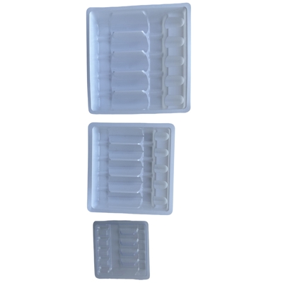 PET10ml emballage boîte en plastique plateau ampoule personnalisé produits de sécurité clés plateau ampoule personnalisé