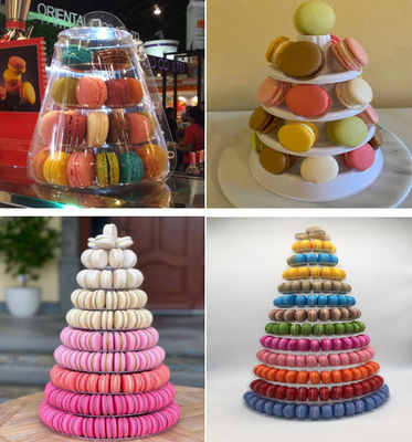 Boîte d'emballage de macarons transparente et écologique avec impression personnalisée pour cadeau et affichage