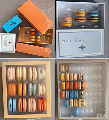 Taille L'emballage doit correspondre à la taille des macarons et laisser suffisamment d'espace pour les placer sans les écraser