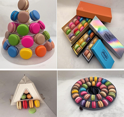 Taille L'emballage doit correspondre à la taille des macarons et laisser suffisamment d'espace pour les placer sans les écraser
