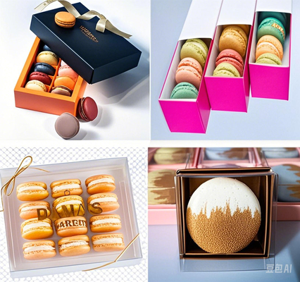 Taille L'emballage doit correspondre à la taille des macarons et laisser suffisamment d'espace pour les placer sans les écraser