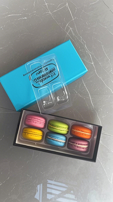 Fournitures Macarons 6 emballage plateaux de macarons boîtes de papier de macarons plateaux en plastique boîtes cadeau de macarons cartons de macarons