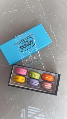 Fournitures Macarons 6 emballage plateaux de macarons boîtes de papier de macarons plateaux en plastique boîtes cadeau de macarons cartons de macarons