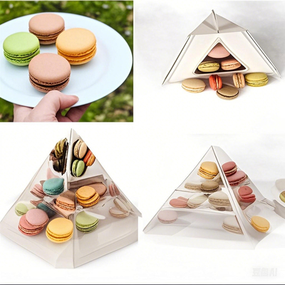 Plateaux d'emballage de macarons légers Boîtes cadeaux de papier de macarons Facile à manipuler