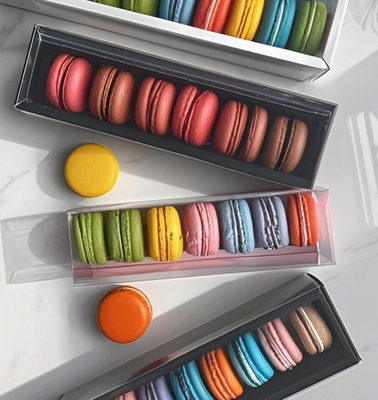 Plateaux d'emballage de macarons légers Boîtes cadeaux de papier de macarons Facile à manipuler