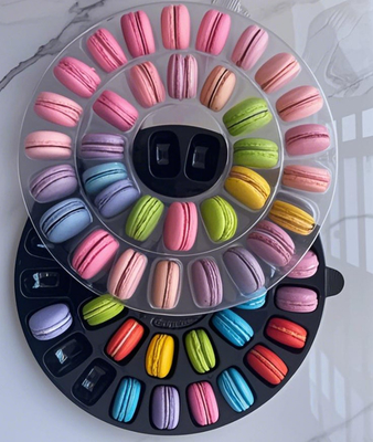 33 Carton d'emballage de macarons à grains Affichage Stand plateau de macarons