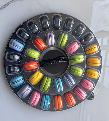 33 Carton d'emballage de macarons à grains Affichage Stand plateau de macarons