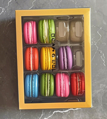 Macarons Emballage transparent à couverture supérieure et inférieure Boîte cadeau Emballage à couverture supérieure et inférieure Chocolat Emballage à couverture supérieure et inférieure Macaron Plateau en plastique