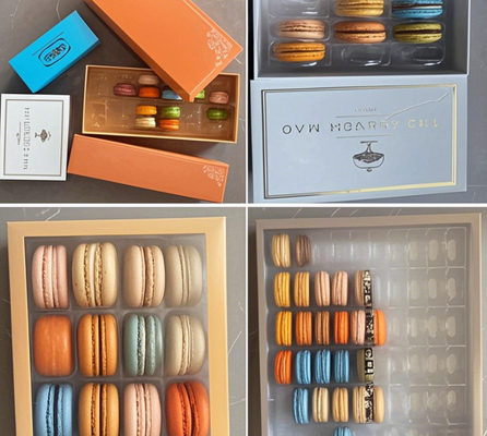 Plateaux en plastique durables pour les macarons 40 pièces