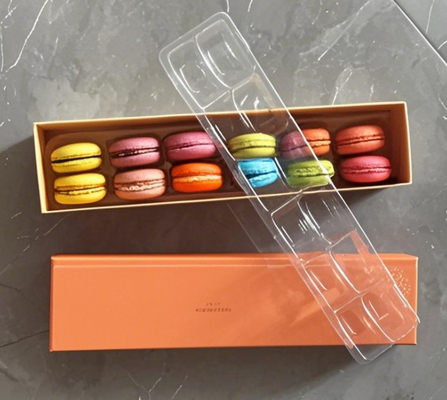 33 12 24 Couvercle supérieur et inférieur Les macarons Emballage plateau en plastique