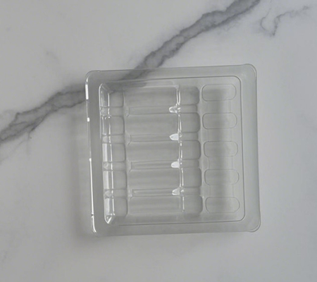 Porteur de boîte en PVC en PET injection d' eau Tonetto ampoule injection de poudre liquide par voie orale emballage en ampoule emballage médicament plateau en plastique