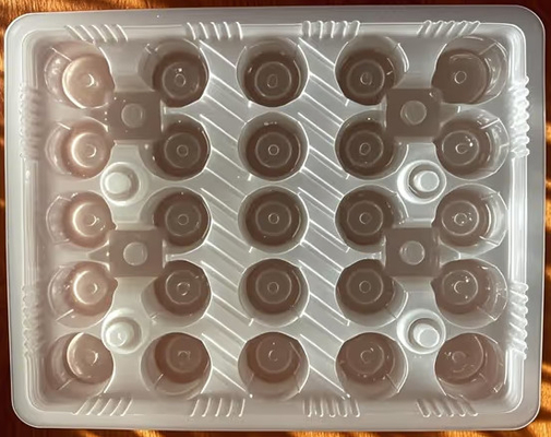 PP plateau d'emballage de dessert au chocolat étanche à l'eau non toxique