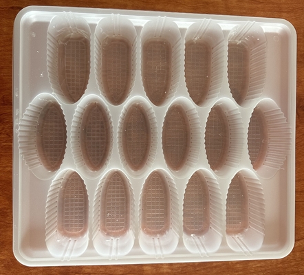 PP plateau d'emballage de dessert au chocolat étanche à l'eau non toxique