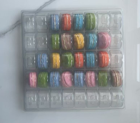 Plateaux en plastique durables pour les macarons 40 pièces