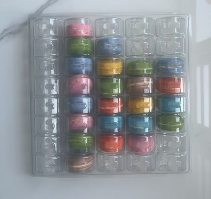 Boîte d'emballage en plastique à tour de macaron