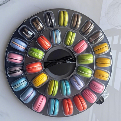 40 pièces boîte à macarons boîte à biscuits coréens pâte à neige claire croustillant chocolat glace biscuits petite boîte cadeau