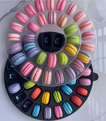 40 pièces boîte à macarons boîte à biscuits coréens pâte à neige claire croustillant chocolat glace biscuits petite boîte cadeau