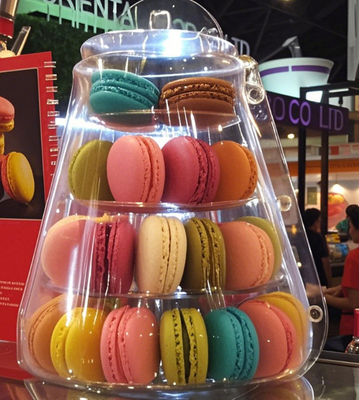 Boîte d'emballage de macarons haut de gamme Boîte de dessert française à 6 grains Boîte de tiroir transparent