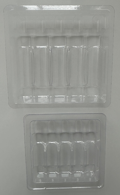 Plateau d'injection d'eau pour ampoules en PET personnalisé 1 ml à 10 ml