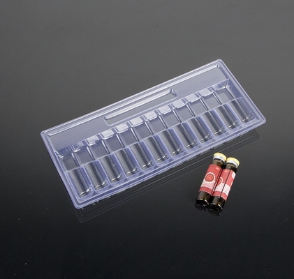 Plateau d'injection d'eau pour ampoules en PET personnalisé 1 ml à 10 ml