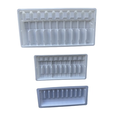 Personnalisation du plateau pour ampoules en PET en gros 1 ml 2 ml 5 ml 10 ml Personnalisation du plateau pour ampoules Spécifications multiples